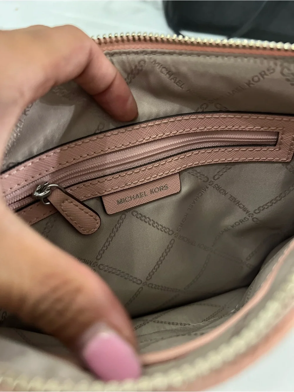 Michael Kors Blush Pink Leather Crossbody Bag